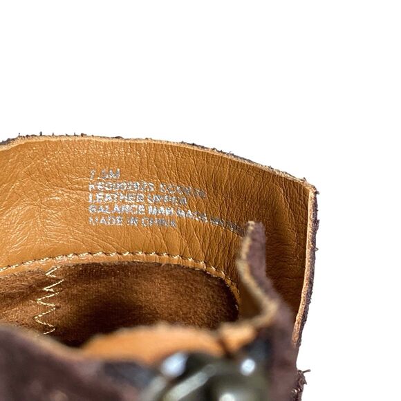 Kork Ease Ankle Booties 7.5 Brown Suede Leather Grunge Western Boho Casual - Picture 11 of 11